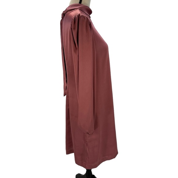 International Concepts Long Sleeve High Neck Back Bow Midi Dress - Pink - Medium - Picture 2 of 10